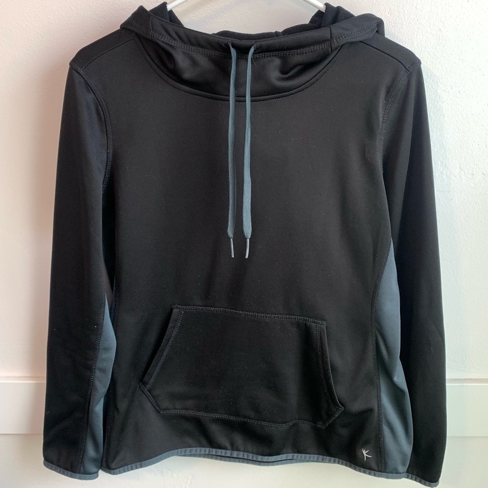 Danskin Now Black & Gray Pullover Hoodie